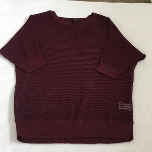 Apt. 9 Merlot Open Weave Sweater